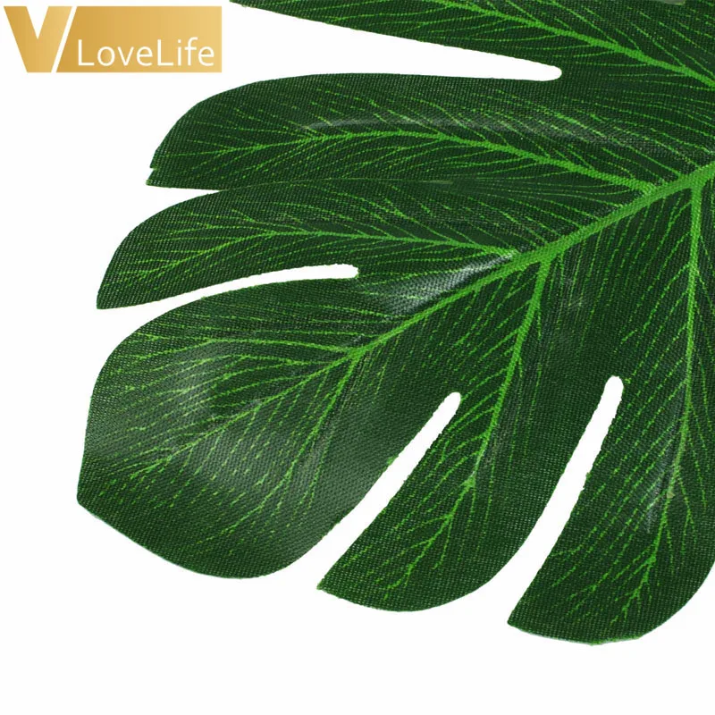 12 шт. большие искусственные листья в форме листьев монстра зеленые растения для