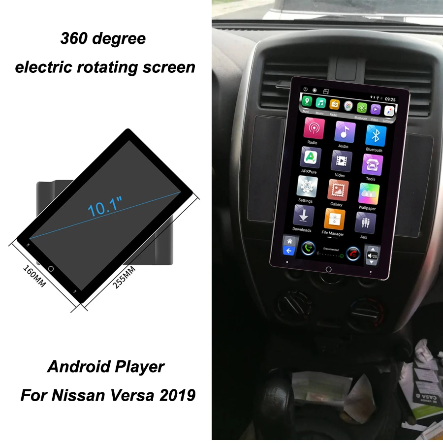Электрический вращающийся большой экран Android 9 0 мультимедиа для Nissan Versa 2019 GPS