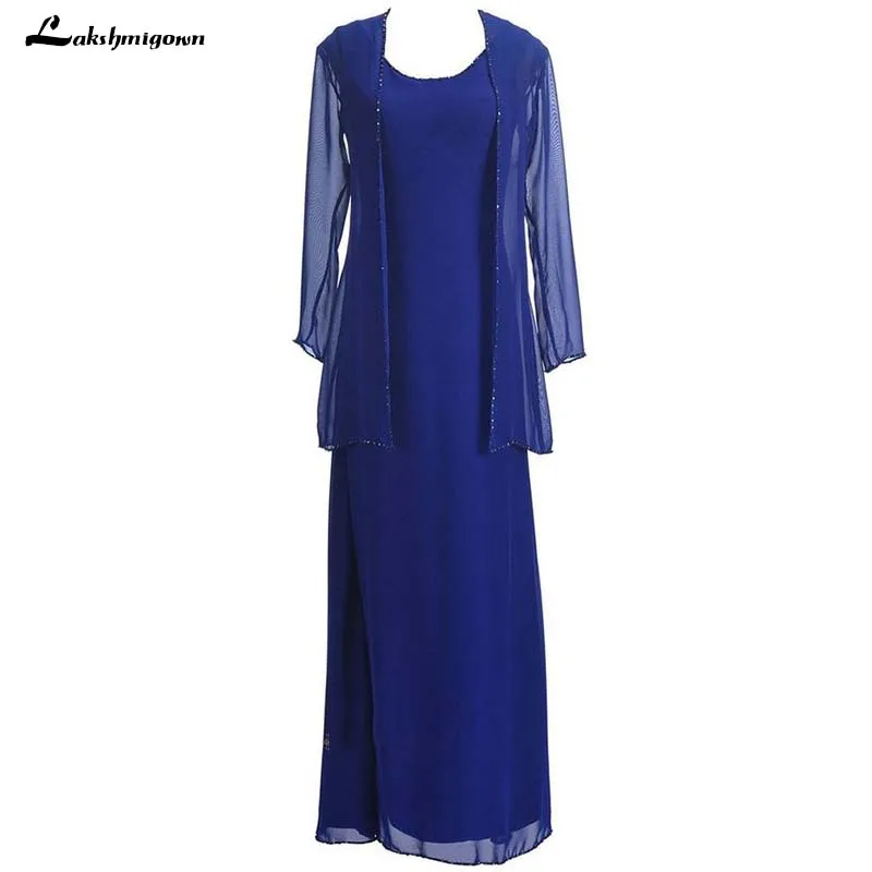 Bule шифоновые платья для матери невесты с жакетом одежда свадебной вечеринки
