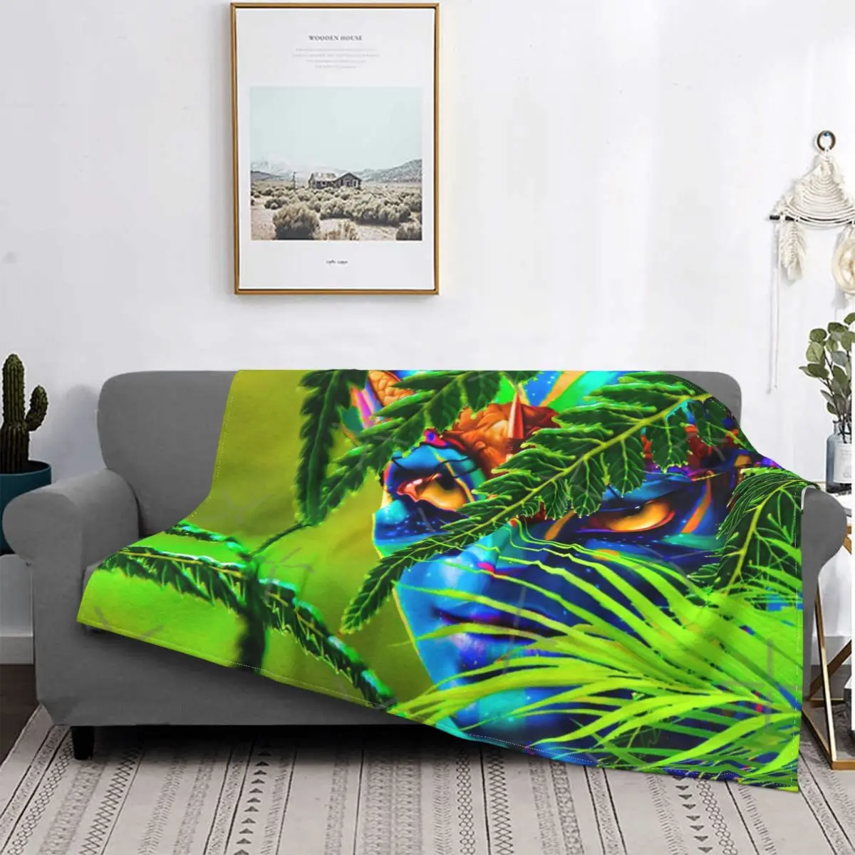 

World Of Pandora-Manta Avatar Neytiri, colcha para cama a quadros, manta de picicnic de felpa de Anime a quadros