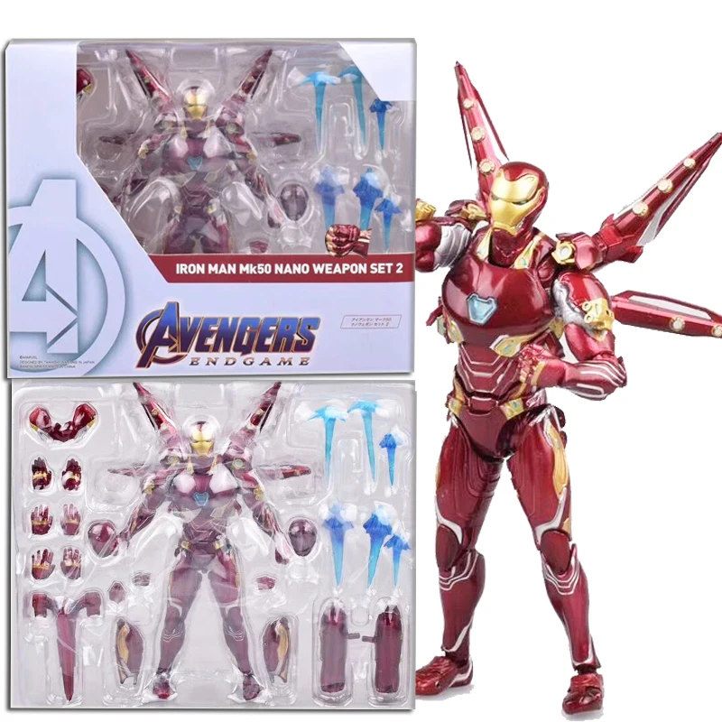 SHF Железный человек MK50 нано набор оружия 2 фигурка из чудный Фильм Мстители 4 эндигра игрушки куклы подарок на Рождество