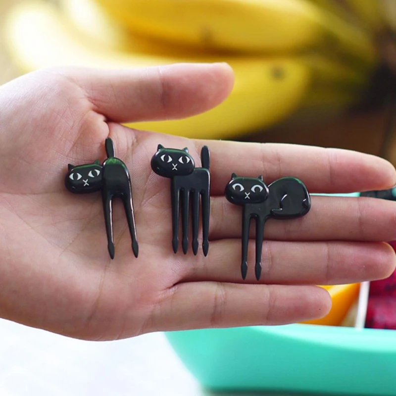 Новинка 10 штук милая фотография пирог зубочистки пищевые палочки формы черного