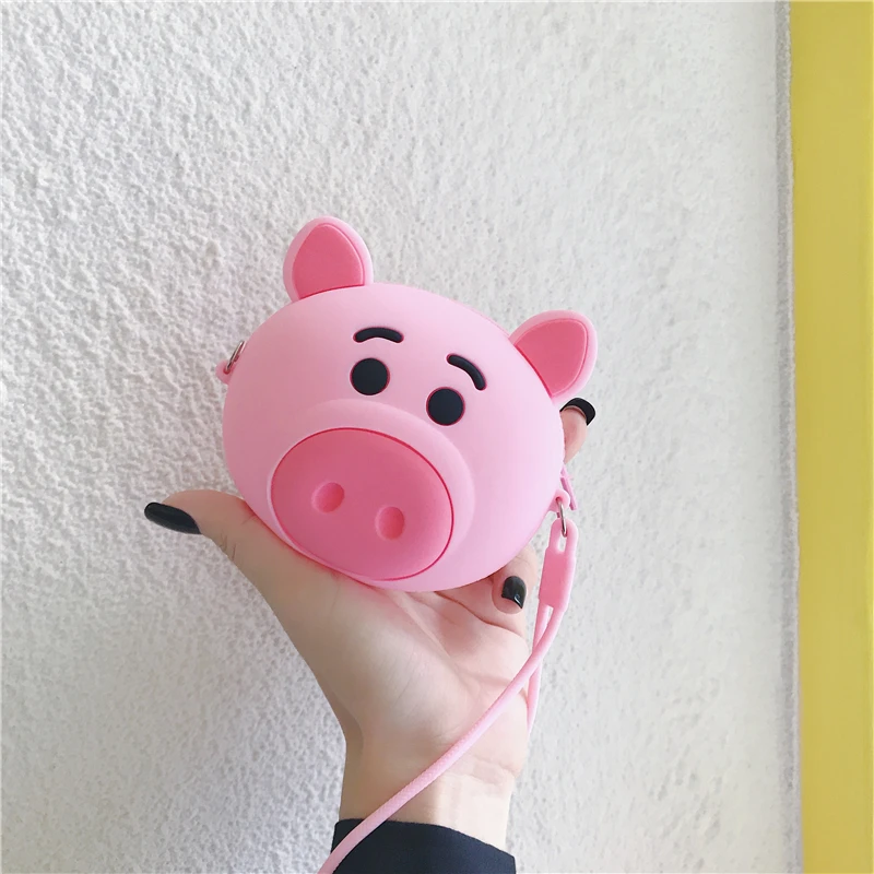 Женский кошелек маленький силиконовый Круглый Мини милый Футляр для наушников