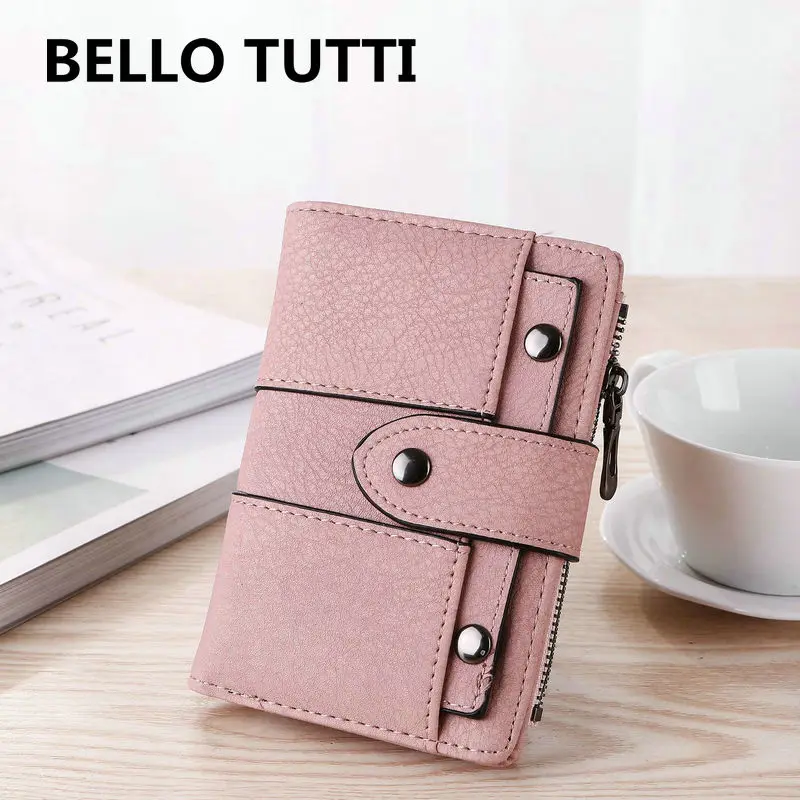 

BELLO Тутти для женщин, экокожа (полиуретан), короткие ключей бумажник визитница/бумажник кошелек для монет с зажимом для денег на молнии Сумоч...