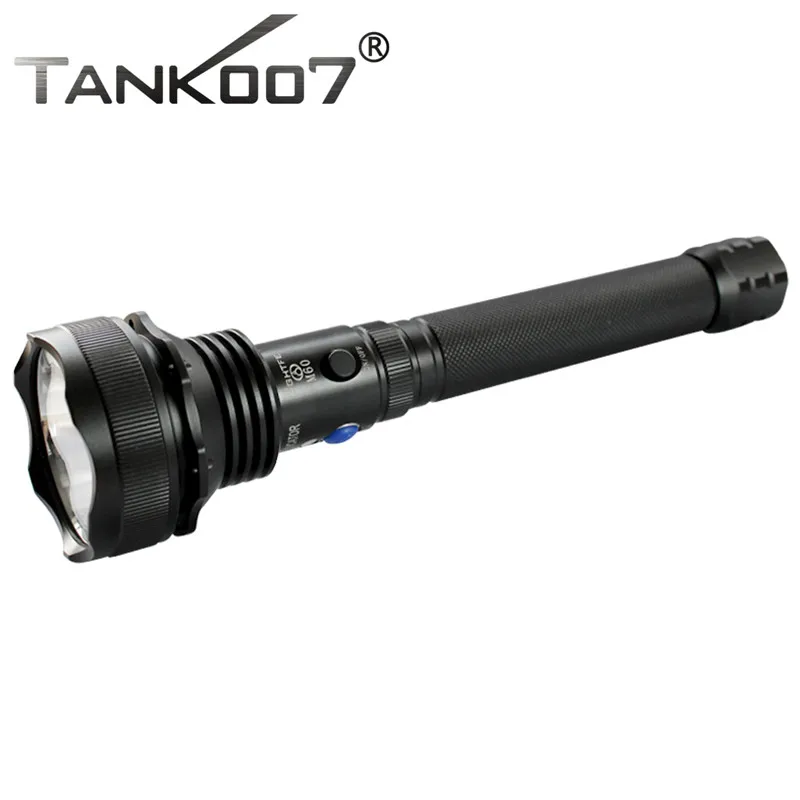 Verkauf Tank007 TC60 Wiederaufladbare Polizei Taschenlampe Cree XM-L U2 1200lm High Power Tactical Taschenlampe Durch 2 X18650 Batterie Für Jagd