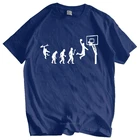 Мужская футболка свободного покроя топы футболка для мужчин, летний топ, Т-образный Born to Эволюция баскетбола забавная футболка с рисунком, футболки с принтом