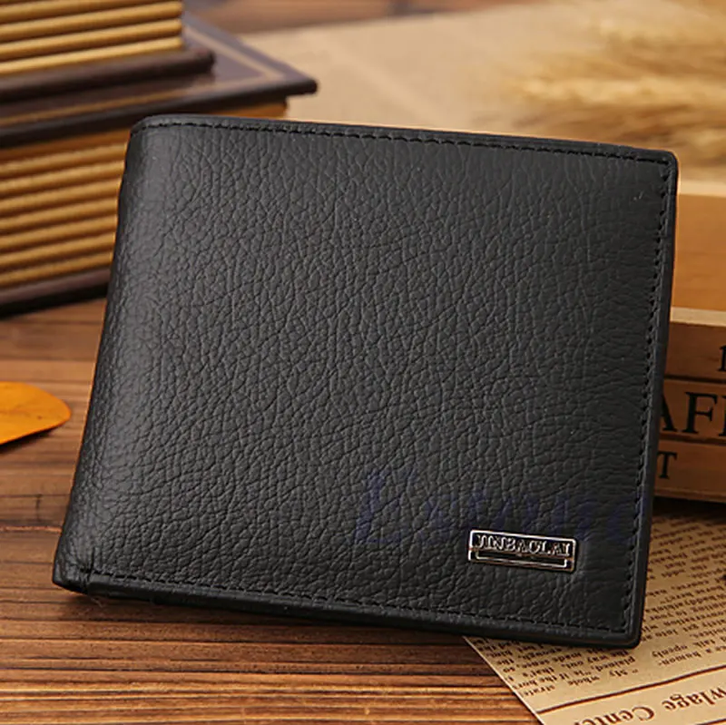 

Fashion Men Genuine Leather Slim Trifold Wallet Credit/ID Card Holder Coin Purse