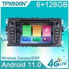 Для FORD Focus S-MAX Mondeo C-MAX Galaxy автомобильный стерео мультимедийный плеер Android GPS навигация Авто Аудио Радио Carplay головное устройство