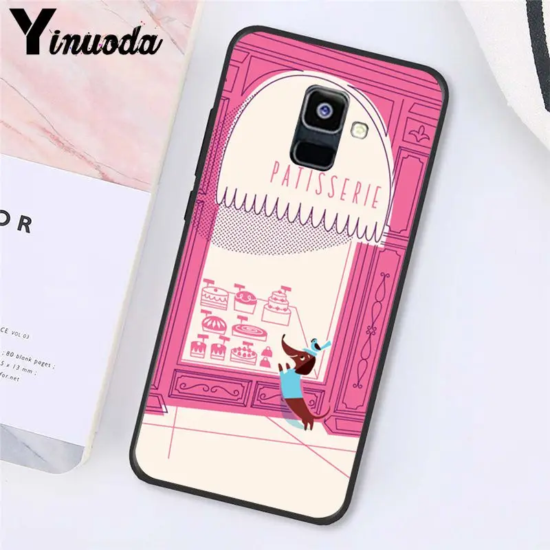 Yinuoda мультфильм Животные собаки таксы, чехол для телефона для samsung Galaxy A7 A50 A70 A20 A30 A40 A8 A6Plus A8Plus A9 - Цвет: A2
