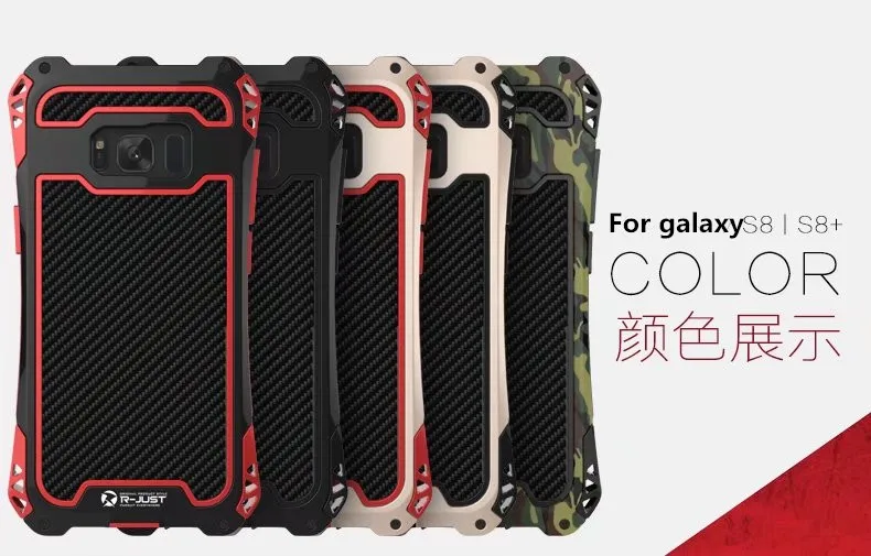 R-JUST чехол для samsung 10 Plus S9 S8 S7 Edge чехол панцири King алюминиевый карбоновый противоударный чехол для Galaxy Note 8 9 10Coque