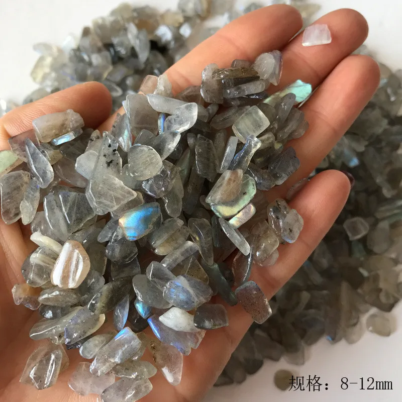 

Wholesale 100g 3 Size Natural Crystal Gray Labradorite Moonstone Gravel Rock Quartz Raw Quartz Crystals Natural Stones