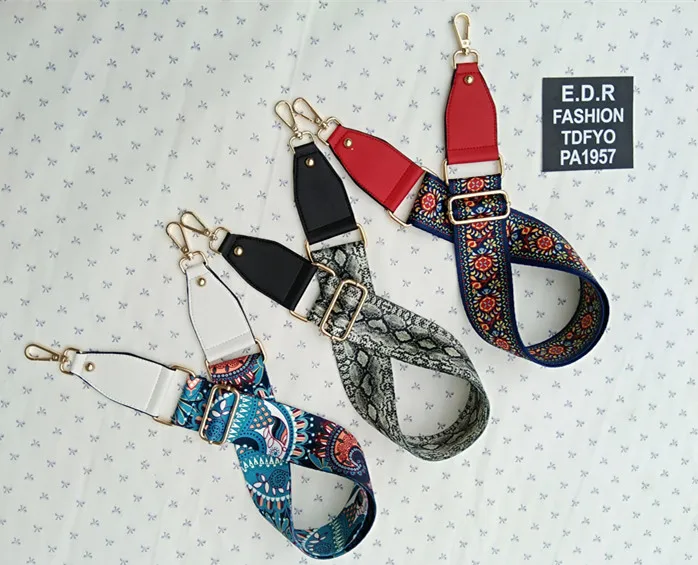 Нейлоновый Радужный ремешок для сумочки широкий сумки на плечо сменный