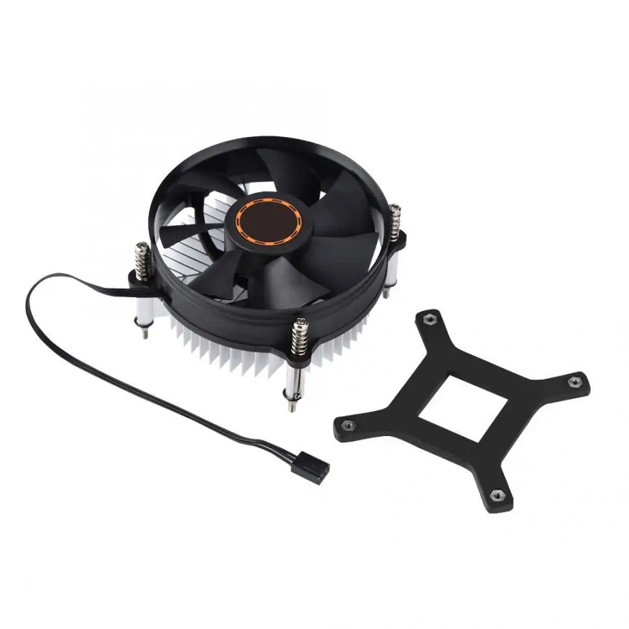 Алюминиевый кулер для процессора охлаждения вентилятора теплоотвода бесшумный для Intel Core2 Duo LGA775 E6850 Pentium 4 550/551/653.