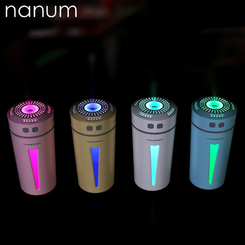 

New Aroma Essential Oil Diffuser Happy Cup Humidifier 260ml Air Purifier LED Night Light USB Mini Fogger Car humidifiers