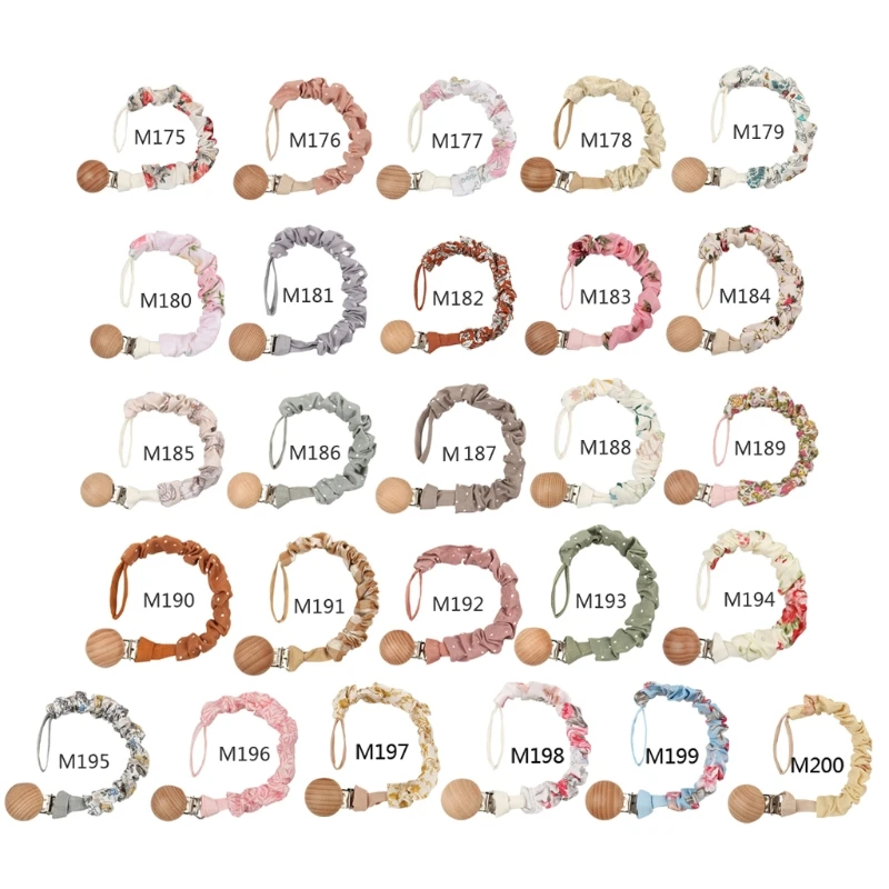 

2021 New Baby Cotton Pacifier Chain Pacifier Clip Infant Teething Toys Holder For Nipples
