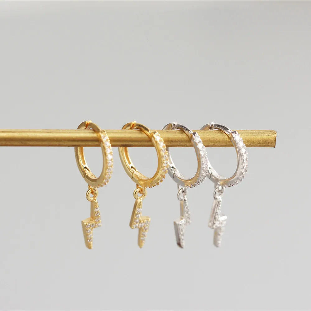 Женские круглые серьги кольца S925 пробы с геометрическим узором из циркония