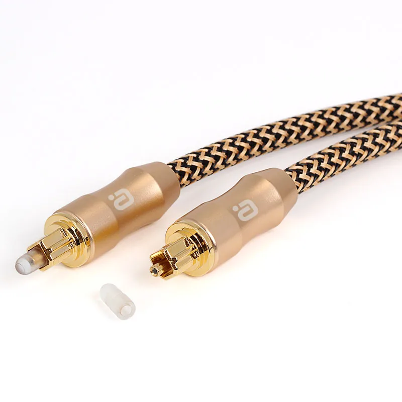 

OD6.0mm Golden Digital Optical Optic Fiber Toslink Audio Cable Wire 1 / 1.5 / 1.8 / 3 / 5 / 8 / 10 / 15 / 20 / 25 / 30 / Meters