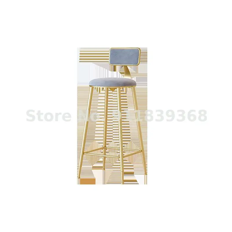 Скандинавские барные стулья высокие ножки домашние креативные модные сетчатые