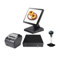 wholeset pos system for retailers all in one touch screen black restaurants equipment pos terminal