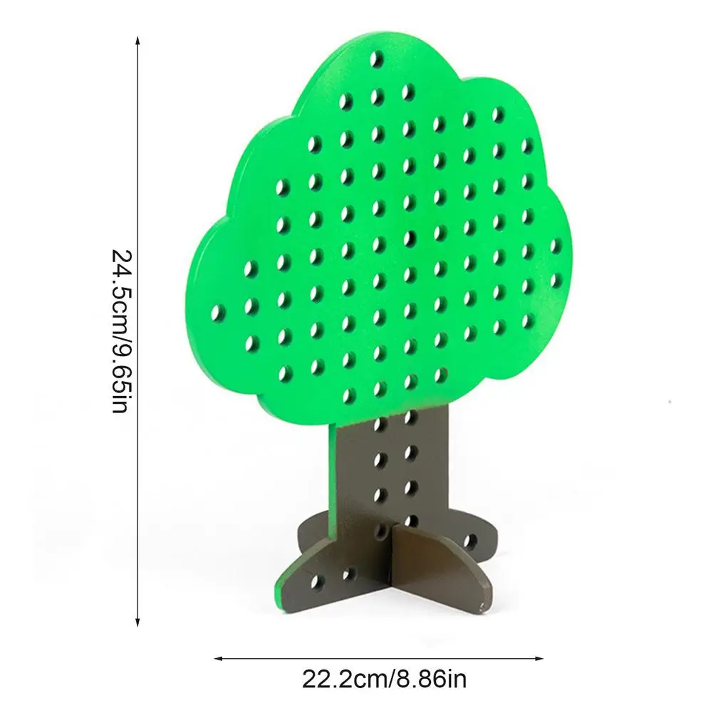 

3D DIY Colorful Wooden Toy Animal Fruit Tree House Stringing Beads Baby Birthday Gift Children Favor Educational Montessori Toy