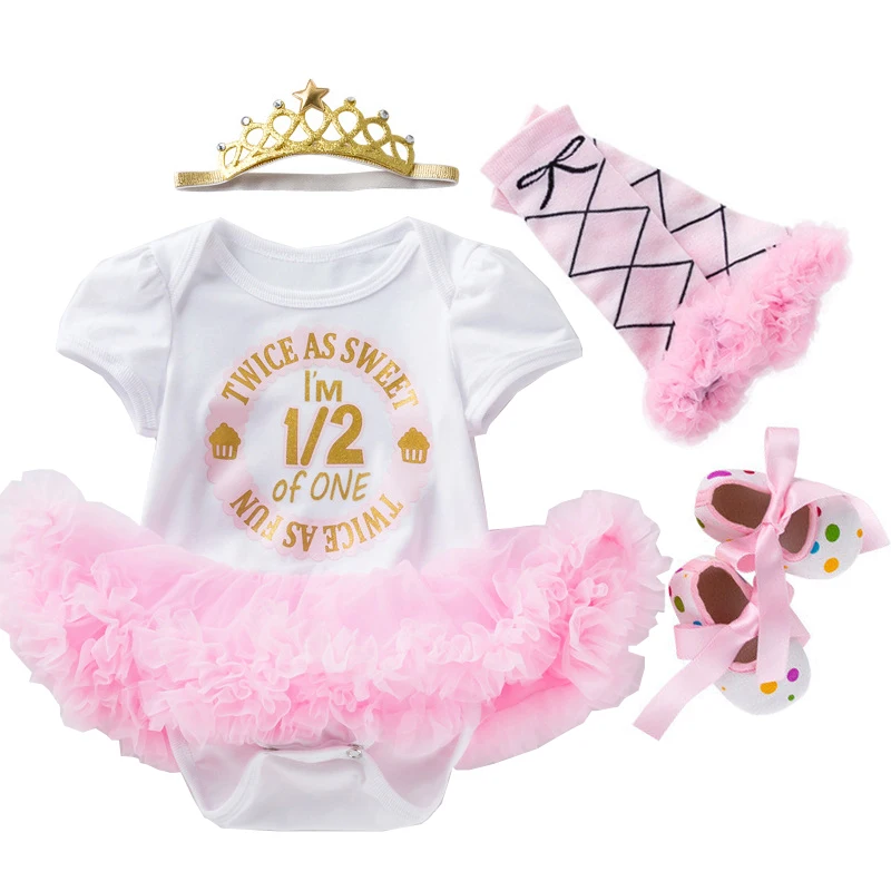 Летний розовый комбинезон для малышей 1 симпатичная юбка на день рождения и
