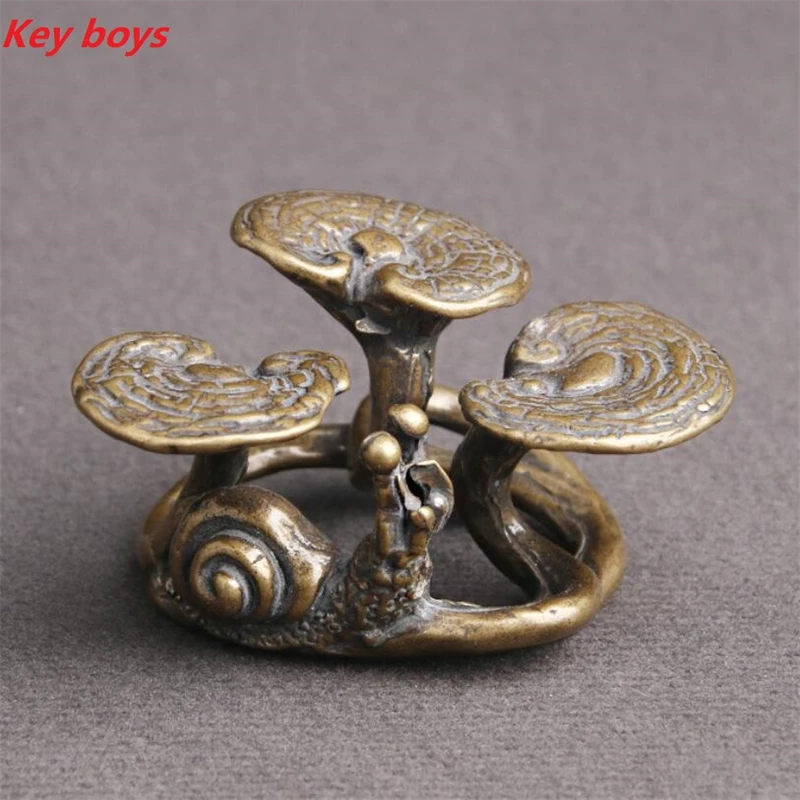 

Solid Brass Ganoderma Emulation Ganoderma Lucidum Snail Incense Inserts Home Desktop Ornaments Lucky And Rich Ornaments Tea Pet