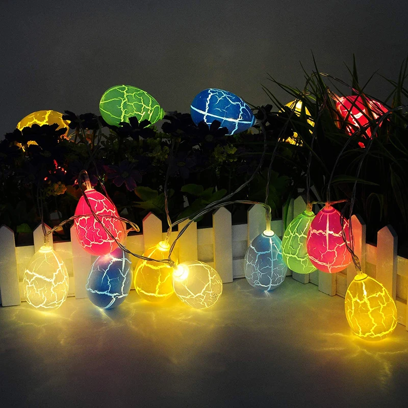 

1M 2M USB/Battery Power Led String Lights Easter Eggs Garlands Led Fairy Decorations For Easter Day Party Decor Light Warm Whit
