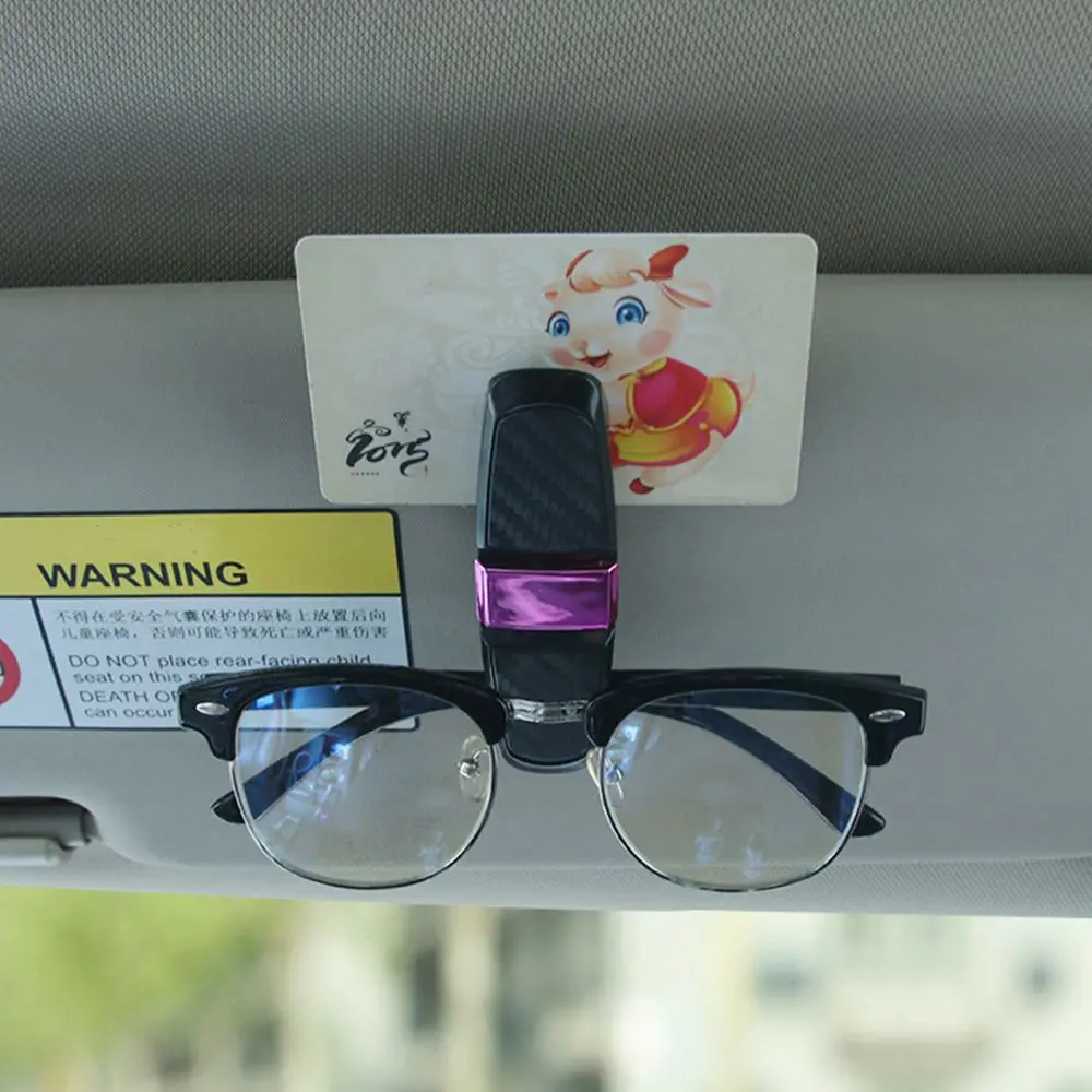 

Portable Car Glasses Cases Ticket Card Clamp Car Sun Visor Sunglasses Holder ABS Eyeglasses glasses holder Auto Accessories