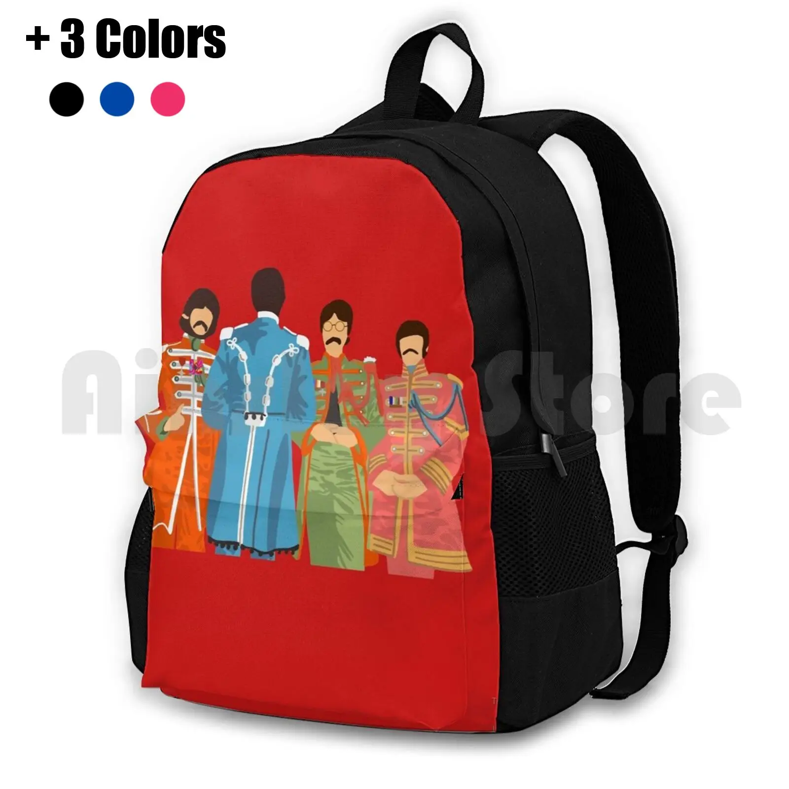 

Salt Soldiers Outdoor Hiking Backpack Riding Climbing Sports Bag 60S Music Band Sgt Peppers Trippy Hippy Psychedelic