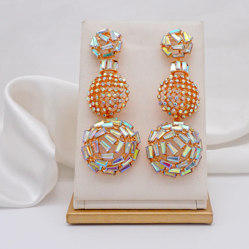 

Новые модные роскошные висячие серьги с кристаллами для женщин, Свадебные Элегантные серьги Стразы для девушек, эффектные Подвесные серьги...