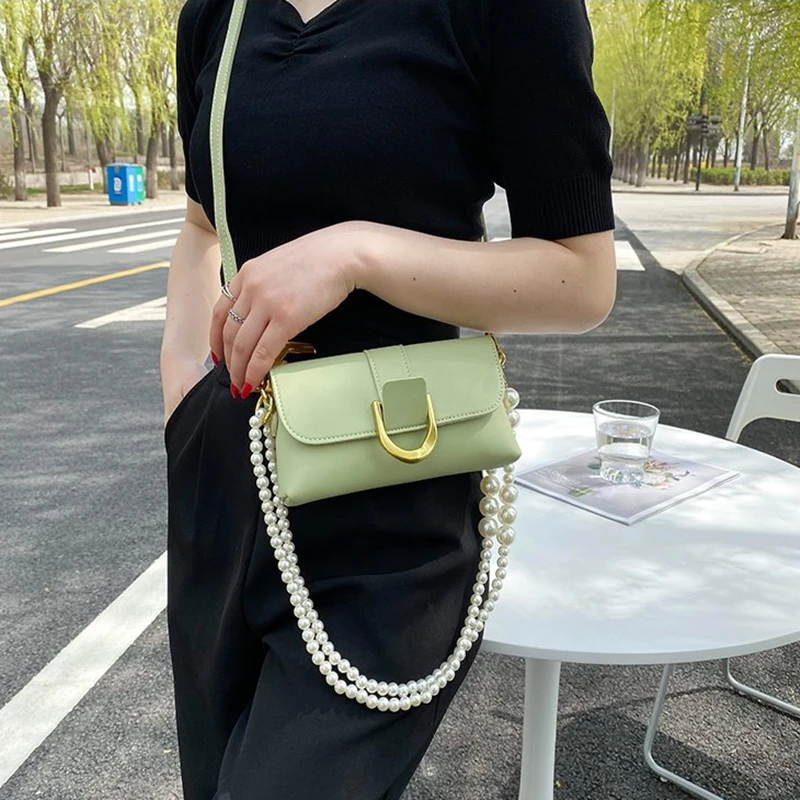 

Mini Pearl Design Luxury Fashion Hand Bags for Women 2021 New Simple Shoulder Bags Female Travel Cross Body Bag Purses