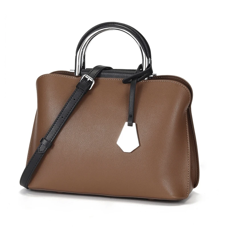 

Boston Bucket Women Tote Bags Genuine Cowhide Nappa Shoulder Bag Fashion High Capacity Pillow Bag Simple Europe American Style