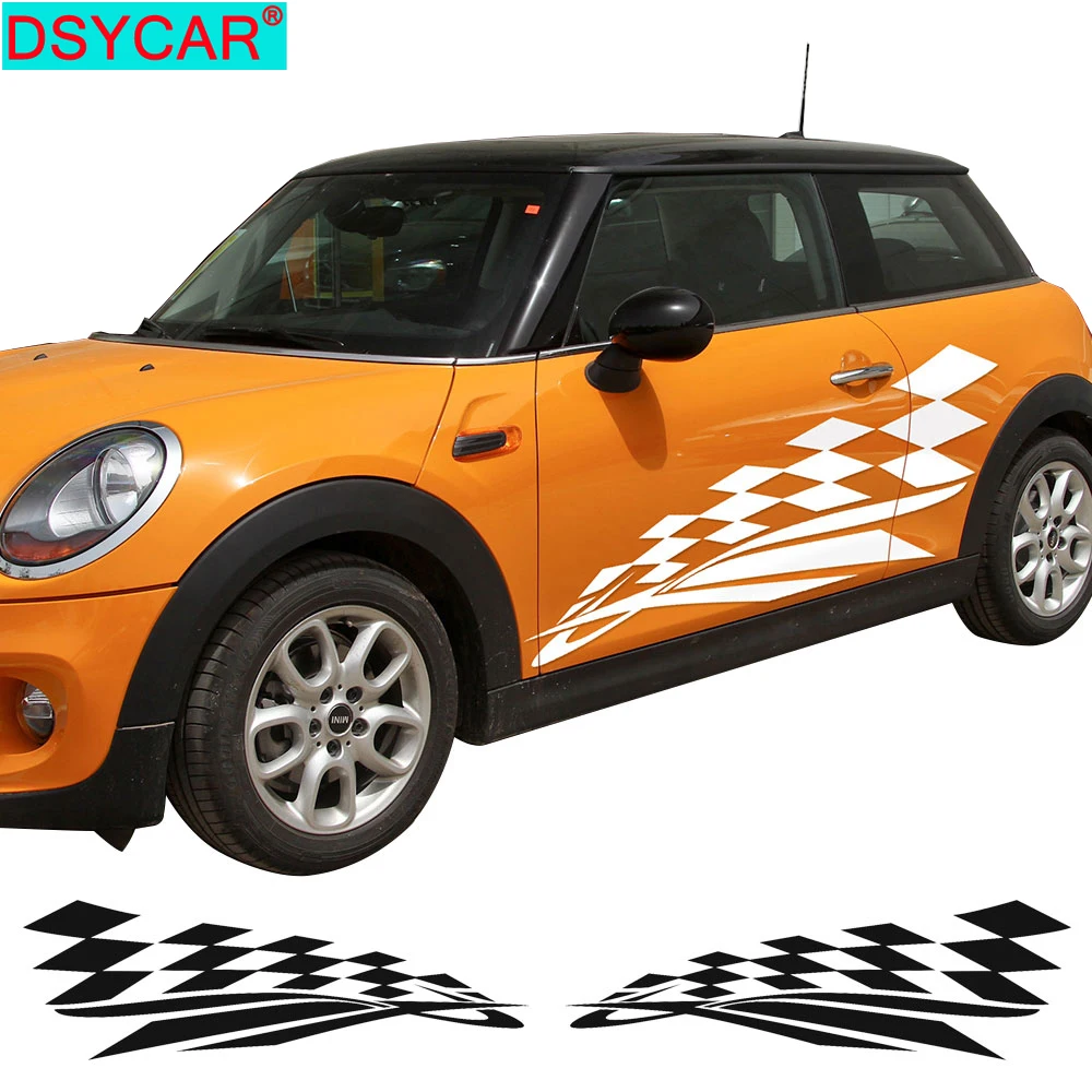 DSYCAR 1 пара боковые зеркала автомобиля Наклейка порог дверь боковая Виниловые