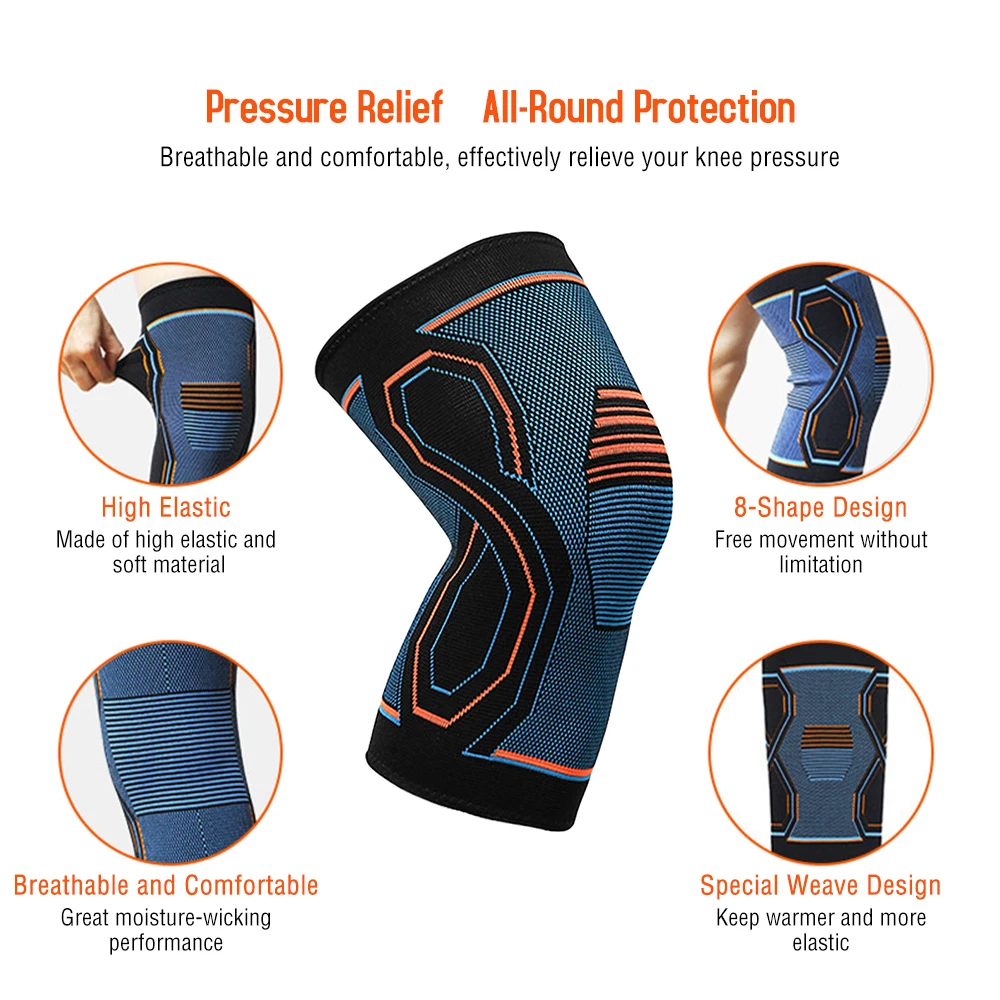 1PC High Elastic Knee Brace Stretchable Protective Sleeve Breathable Leg Joint Protector Exercise Kneepad | Спорт и развлечения