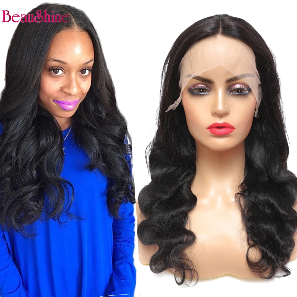 

Body Wave 13x14x1 T Part Lace Wigs Glueless Peruvian Remy Human Hair Lace Closure Wigs For Women Middle Part
