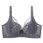 Бюстгальтер женский с чашками пуш-ап, хлопковый пикантный интимный бюстгальтер с тонкой полноразмерной чашкой 100C 100D 100E, черный, красный, розовый, большие размеры