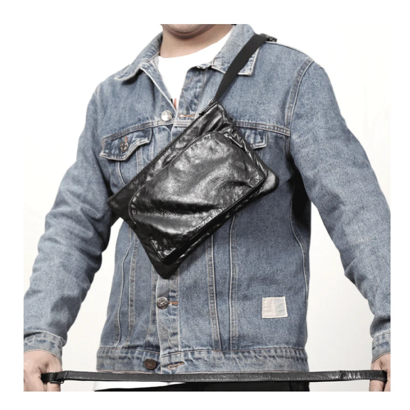 Goede Alisara Mannelijke Kleine Messenger Bag Eerste Laag Koe Lederen Hoge Kwaliteit Jeugd Schooltas Casual Crossbody Pack Organizer Handtas