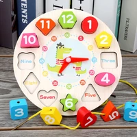 kids pretend puzzle clock beaded building blocks relieve boredom accessories educational play funny table toy best gift