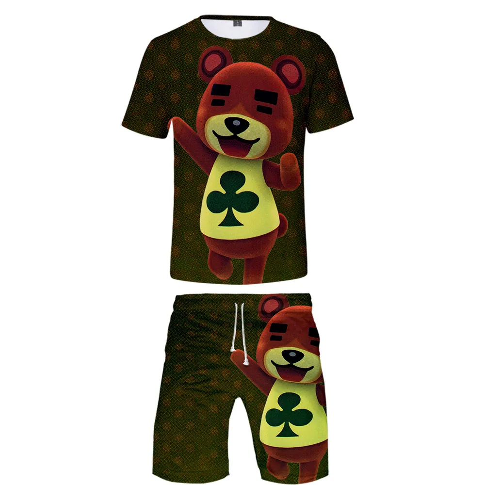 

animal crossing 3D Print Two Piece Set Fashion Summer men/women's Short Sleeve T-shirts+Casual Shorts Hot Sale Streetshirt sets