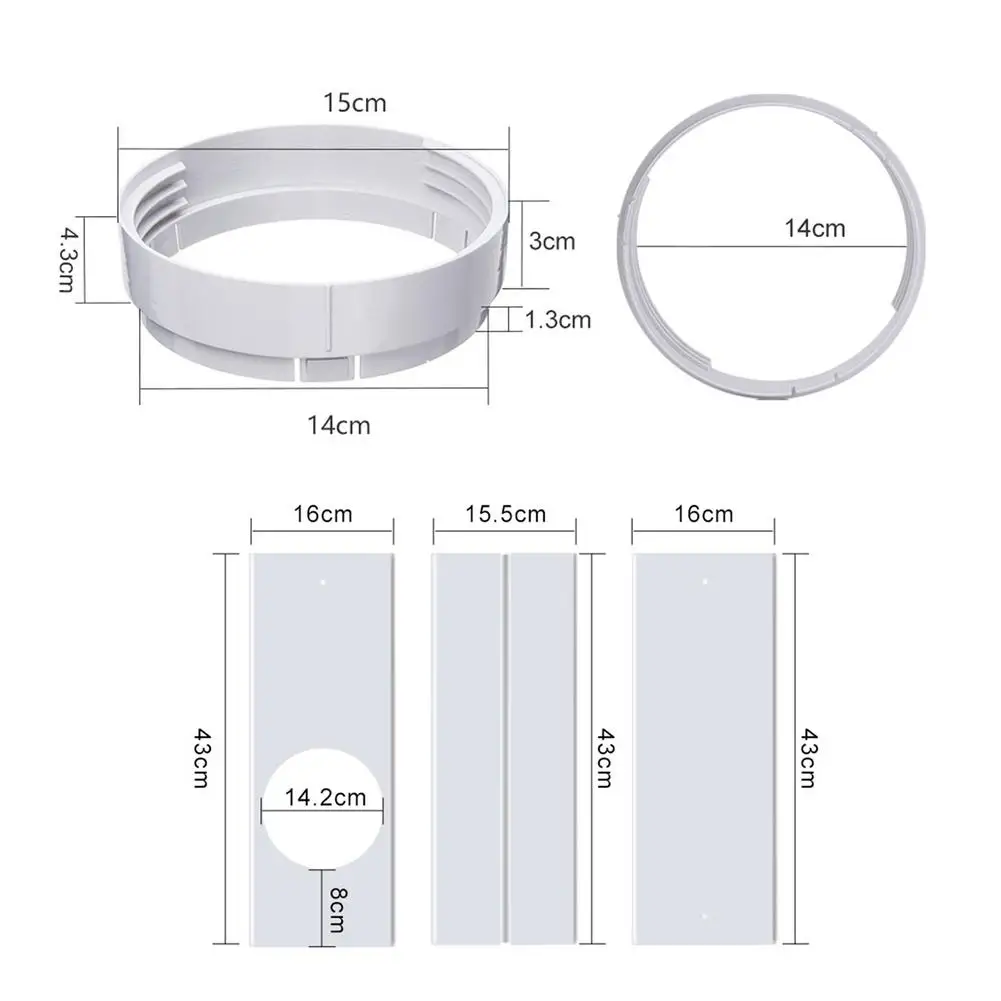 

Freeshipping A/C Window Sealing Plate Kit Air Conditioner Cover Soft Baffle Kit Window Air Lock Seal Plate SET For Mobile A/C