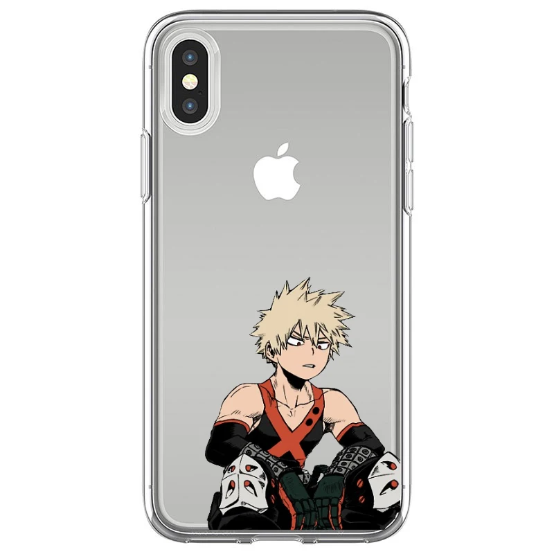 Чехол для телефона с аниме Моя геройская Академия deku bakugou Boku no Hero iphone 12 11 Pro Max X XR XS 8 - Фото №1