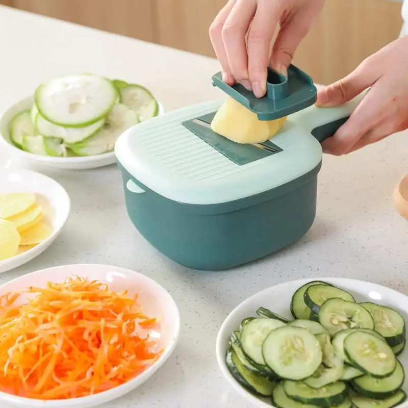 

Multi-function Potato Carrot Cucumber Mandoline Slicer Cutter Grater Shredders With Strainer / Kitchen Fruit And Vegetable Tools