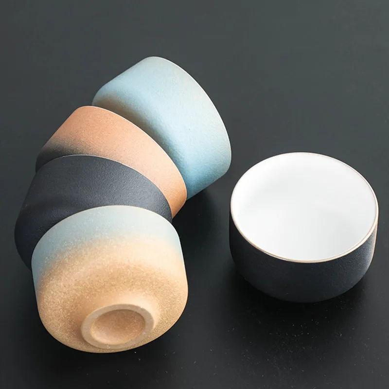 Грубая керамическая чайная чашка японская чаша винтажная посуда кунг-фу для