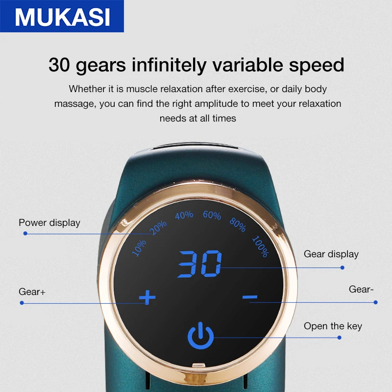 MUKASI массажный пистолет профессиональный ручной Электрический массажер для