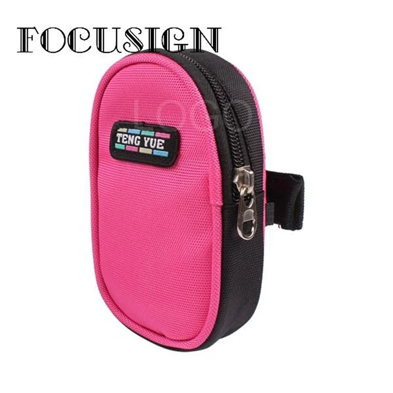 

Outdoor Sports Wrist Bag Jogging Gym Running Bag Arm Wrist Band Hand Mobile Phone Key Package Coin Purse Rose Red Nylon bag