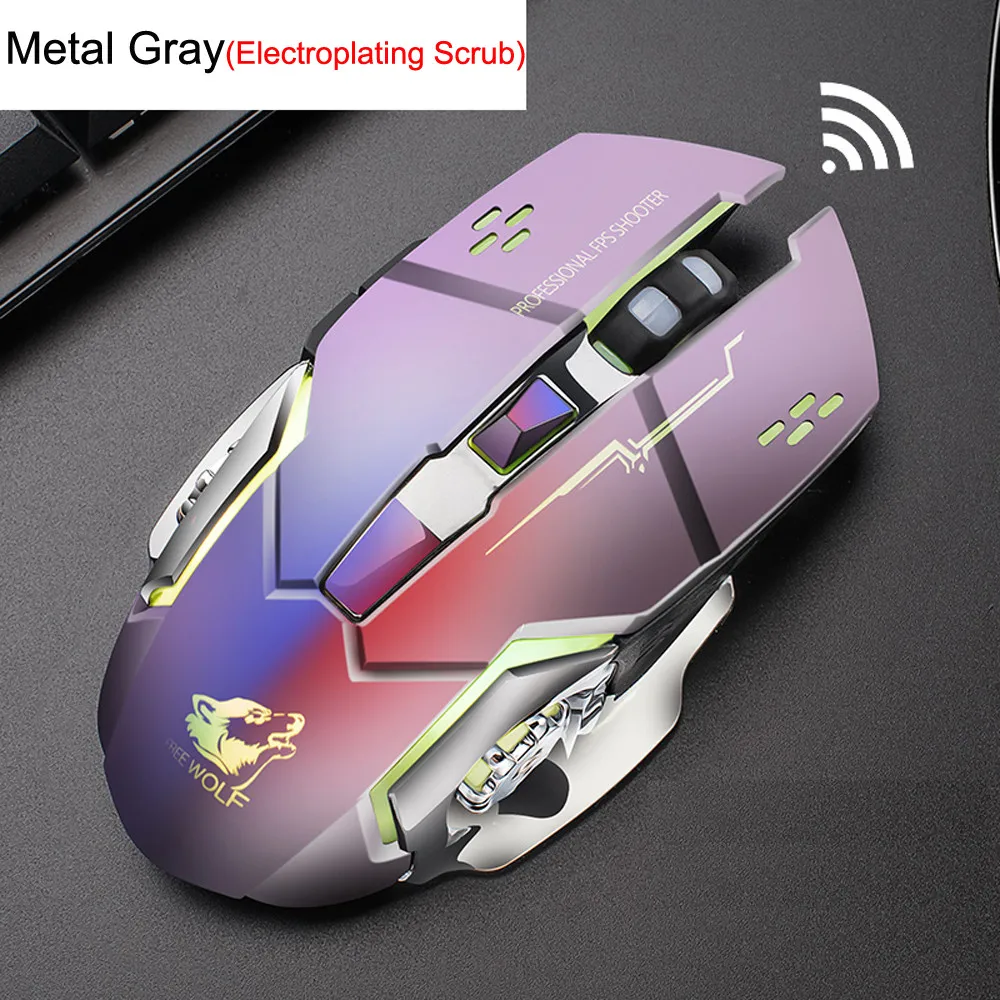 

Rechargeable X8 Wireless Silent LED Backlit USB Optical Ergonomic Gaming Mouse Computer Silent PC Desktop Laptop Accessories