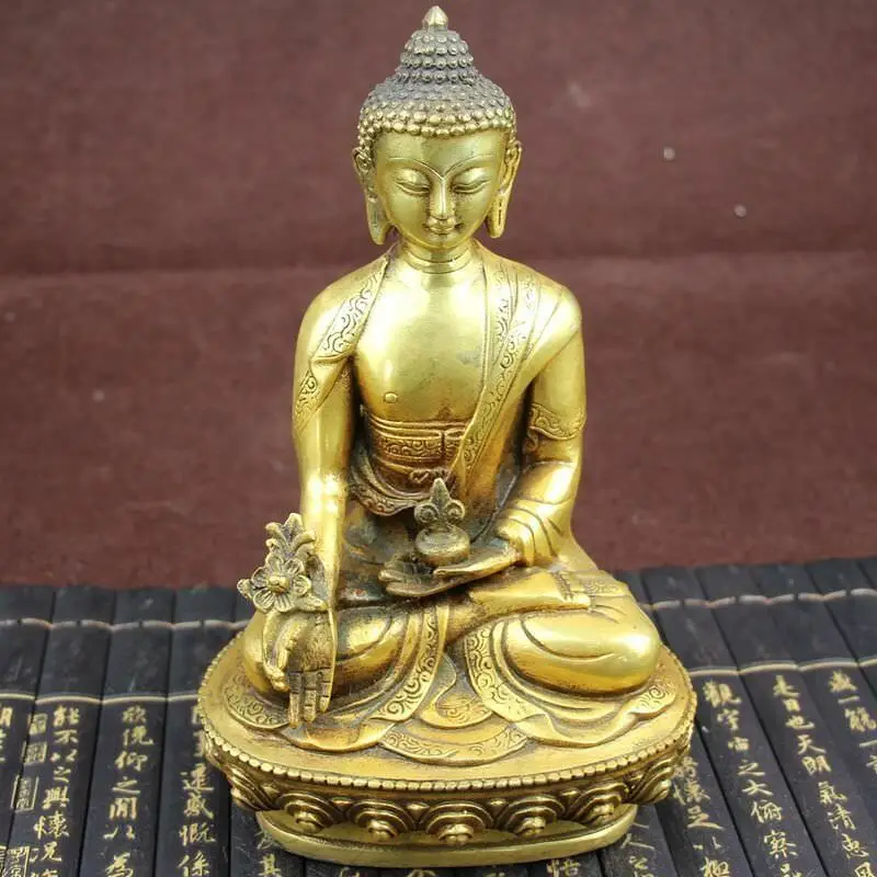 

Large Tibet Tibetan brass Medicine Buddha Statue