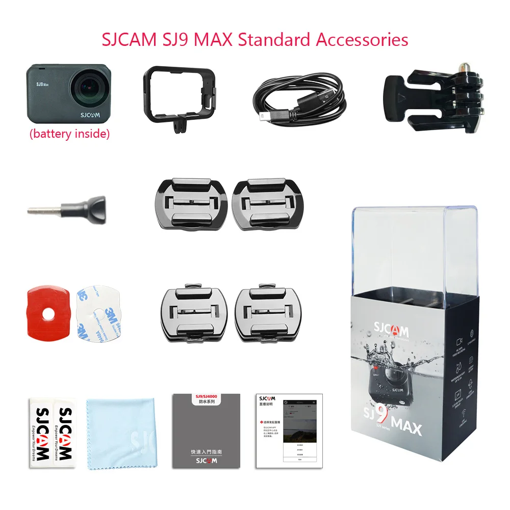 SJCAM SJ9 Strike 4K 60FPS сверхчувствительный гироскоп/EIS Экшн камера Max Беспроводная