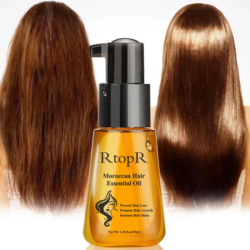

RtopR Moroccan Prevent Hair Loss Product Hair Growth Essential Oil Easy To Carry Hair Care Dry and damaged hair 35ml