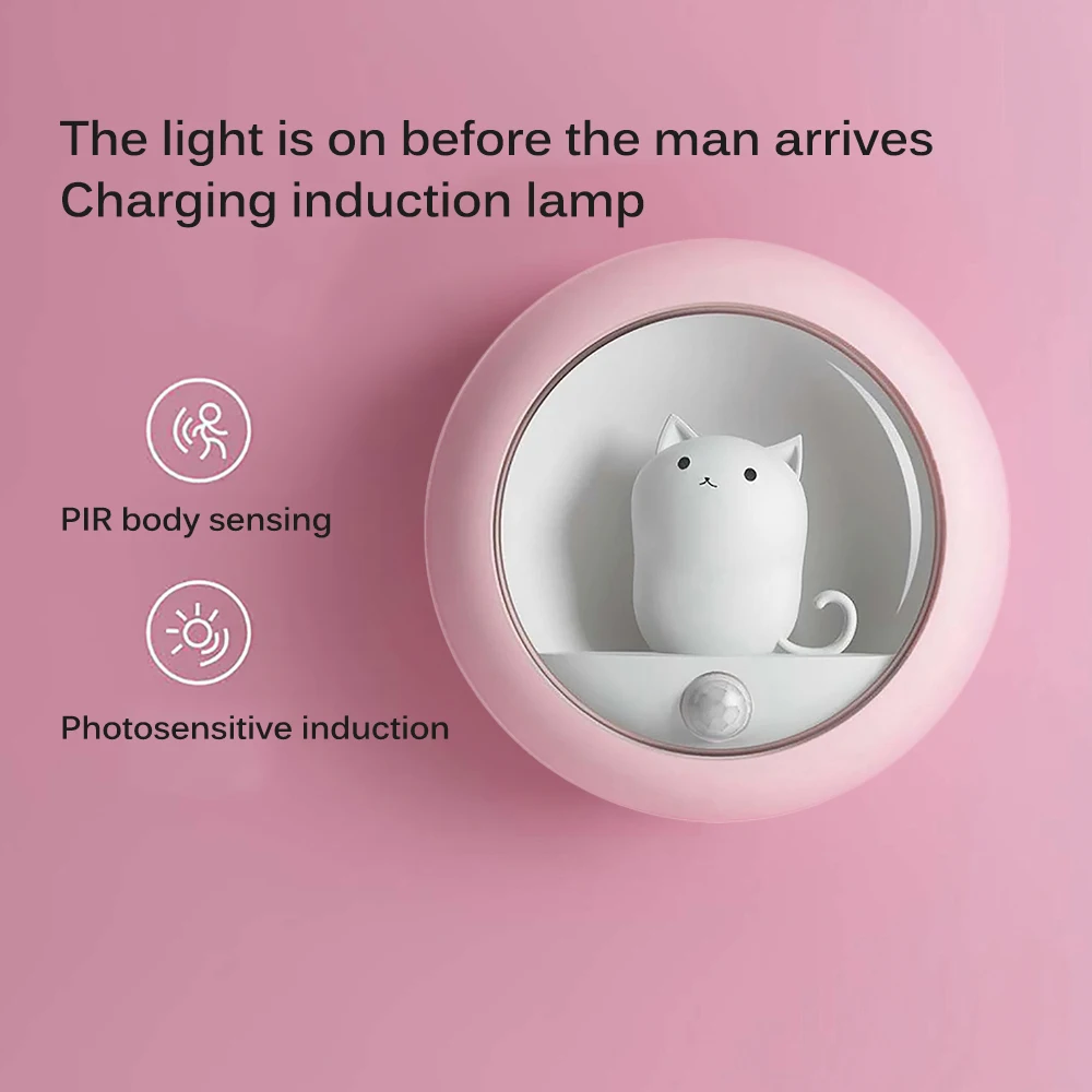 Ночник с теплым светом три режима питание от аккумулятора USB-зарядка светильник